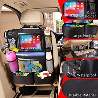 Organisateur de siège arrière pour enfants avec support pour tablette et miroir de siège auto pour bébé Organisateur de siège arrière de voiture