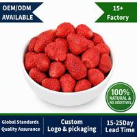 OEM gevriesdroogde aardbeien, gedroogd FD fruit uit Chinese voedingsfabrieken, voordelig gedroogd fruit.