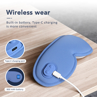 Masque de sommeil 3D sans fil, massage oculaire chauffant pour la maison et les voyages, rechargeable, compresse chaude pour les yeux secs, fatigue oculaire, relaxation confortable