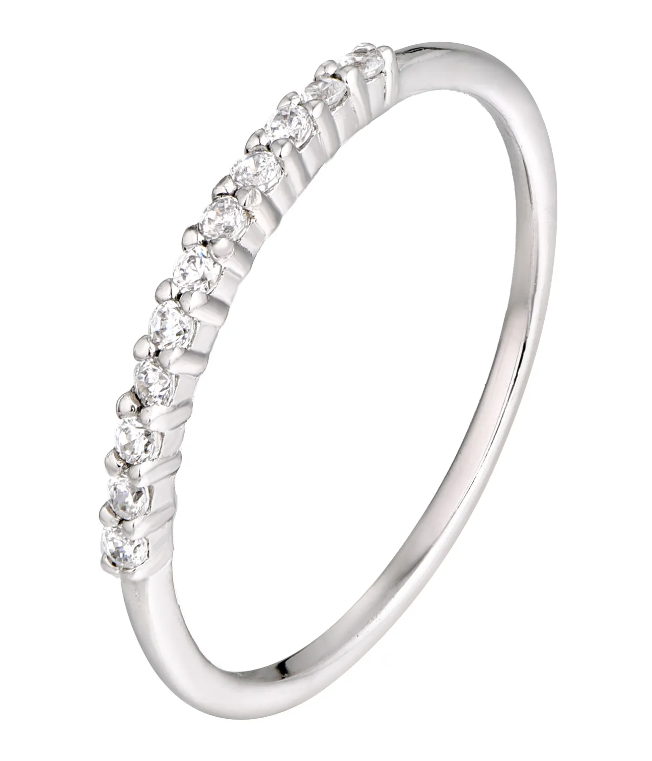 Schlussverkauf mehrfarbiger Zirkonia stapelbarer Ring 925 Sterling-Silber Ewigkeitsband dünne Ringe Verlobungsringe für Damen