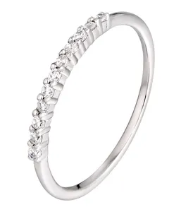 Hete Verkoop Multi Color Zirkonia Stapelbare Ring 925 Sterling Zilveren Eternity Band Dunne Ringen Verlovingsring Voor Vrouwen
