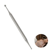 Bâton de massage en acier inoxydable poli, pointe pointue, outil de pression manuel pour la réflexologie des mains et des pieds