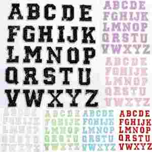 High Quality Sticker DIY Accessories 5.5cm Sliver Edge Colorful Crystal AB Rhinestone Letter Patches <b>Applique</b> - Product Image 1