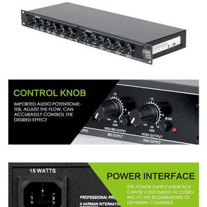 Ecualizador de Audio Profesional 234XL con Sonido Envolvente Metálico de 4 Vías y Conectores XLR - Product Image 3