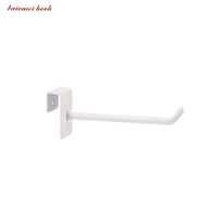 Support de présentation en fer avec crochet transversal simple pour supermarché BMWJ STH5, plaqué zinc, pour chaussettes, bijoux, accessoires (Argent/Noir/Blanc)