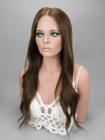 Peluca de Cabello Humano Virgen con Nudos Judíos, Ondas Corporales, Balayage Rubio Ceniza, Top de Encaje, 180% de Densidad para Uso Diario Femenino