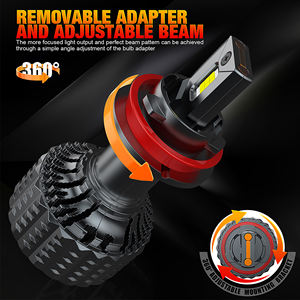 三色120W 30000LM 3000K 4300K 6500K汽车发光二极管前照灯灯泡H7 H11 9005 9006 H16 9012 5202发光二极管雾灯汽车发光二极管灯 - Product Image 3