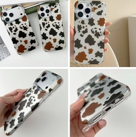 Casing IMD Motif Sapi Leopard untuk Iphone 18 17 16 15 Pro Max Anti Benturan Transparan Pelindung Belakang Ponsel Mewah