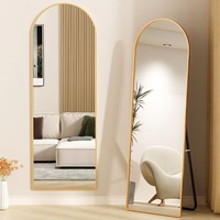 Luxuriöser Ganzkörperspiegel HD Explosionsgeschützt Minimalistisches Modernes Design für Zuhause und Bekleidungsgeschäfte Bogenförmiger Wandspiegel