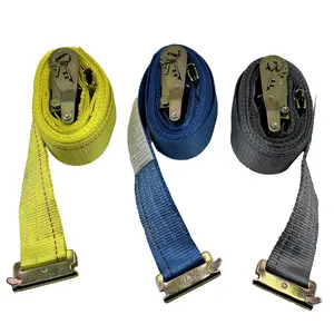 Polyester Belt Ratchet Tie Down Cargo Control With E-Track 2inch 16feet 3990LBS