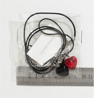 Saint Valentin Wish Stone Couple Collier Bijoux Amour Coeur Pendentif Collier Assorti pour les Amoureux