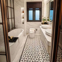Élégance et style moderne : carreaux de marbre noir et blanc pour cuisines, sculptures et gravures en marbre découpées au jet d'eau.