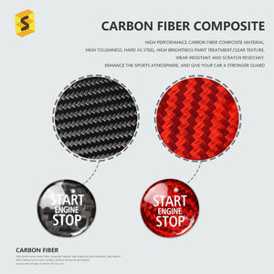 ES N-<span class=keywords><strong>MINI</strong></span>-205 Série R Véritable Fiber De Carbone Voiture Démarrage Couverture <span class=keywords><strong>R56</strong></span> R55 D'arrêt de Démarrage Du Moteur À Bouton Pour <span class=keywords><strong>MINI</strong></span> <span class=keywords><strong>COOPER</strong></span> - Product Image 4