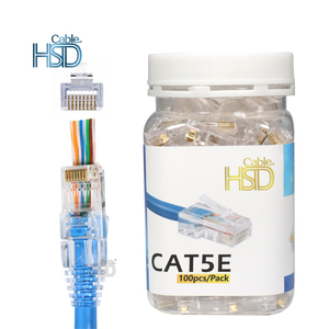 Wholesale Waterproof UTP 8p8c Cat5e Cat6 Cat7 Cat8 Plug <strong>RJ45</strong> Pass Through <strong>Connector</strong> - Product Image 1