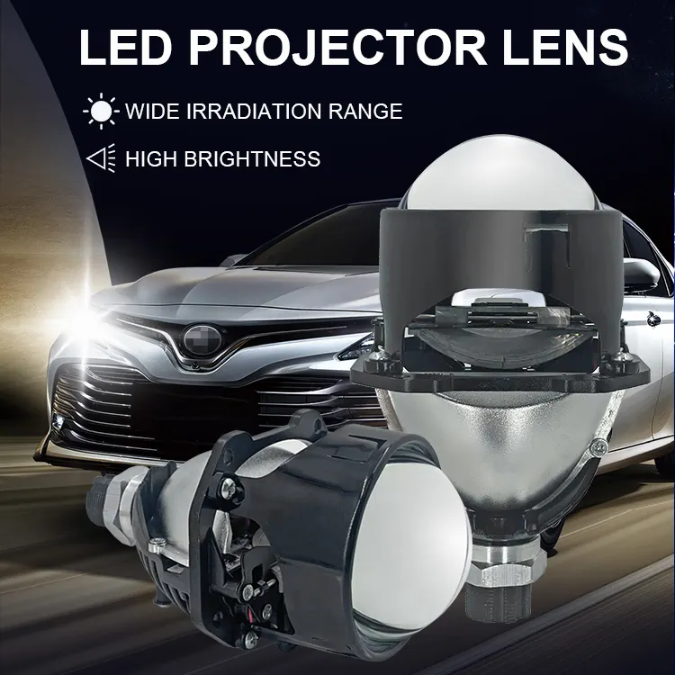3 pouces Mini Bi Led Projecteur Lentille Phare Voiture Led Lumière 6000k Led Projecteur Bi Led Projecteur