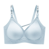 Soutien-gorge d'allaitement personnalisé en modal respirant, sans armatures, à fermeture avant à boutons-pression, avec bordure en dentelle, haut fin et bas épais, idéal pour l'allaitement et le sommeil