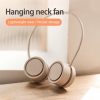 Ventilateur de cou rétractable portable avec fonction aromathérapie, design pliable mains libres, trois vitesses, batterie au lithium 1600 mAh pour usage extérieur