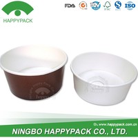 Bol à salade écologique en papier à emporter, dispositif à soupe avec couvercles en PP, logo de couleur personnalisé, échantillons gratuits, 1 pièce/lot