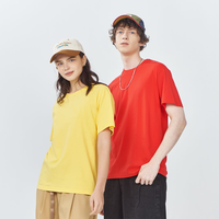 T-shirts en gros 180 GSM 100 % coton unisexe, vierges pour impression de motifs, personnalisables avec logo streetwear, pour hommes