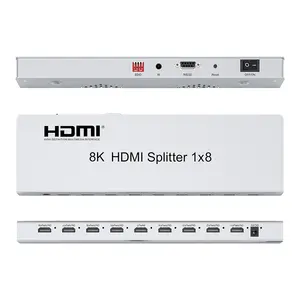 SFX 8K @ 60Hz HDMI dağıtıcı 1x8 8K 8 port HDMI dağıtıcı 1in 8 out