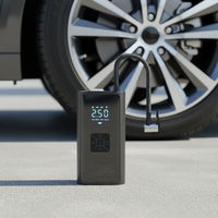 150PSI High Pressure Portable Car Air Compressor Cordless Tire Inflator 2-in-1 Power Bank with Emergency Lighting
