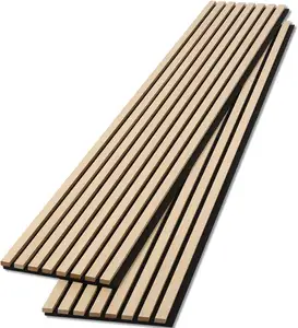 Yiju Wooden Slat Carefully Crafted Mdf Board Wood Up 240cm Acusticos Sound Absorbing Akupanel Acoustic Panel