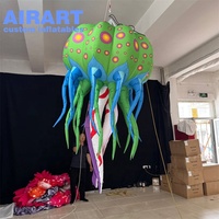 Suspendre la décoration Animal Mascotte Gonflable rose Méduse Ballon à vendre