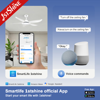 Ventilateur de plafond intelligent 1stshine 48 pouces avec télécommande, design moderne, efficace, assurance qualité, avec lumière LED