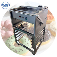 Machine à enrober les beignets électriques et manuelles pour usage commercial, machine à enrober les biscuits au chocolat