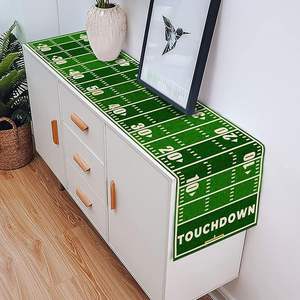 Chemin de table de football américain imprimé, football américain pour garçon, fête d'anniversaire sur le thème du sport, style ferme, en provenance de Chine - Product Image 4