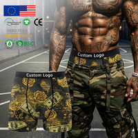 Sous-vêtements pour hommes personnalisés en gros, motif graphique argent dollar or rose, fibre de bambou, élasthanne, respirant, séchage rapide
