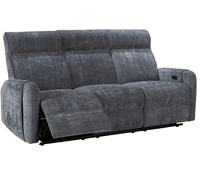 Ensemble de canapés électriques modernes 3+2+1 places en tissu chenille avec massage et télécommande extensible pour salon OEM