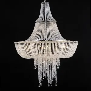 Large custom dimming crystal lamp Living room crystal lamp K9 Crystal Hotel Chandelier Nordic simple Nordic simple Topaz lamp