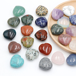 Enerji şifa meditasyon stres rahatlama için 3cm karışık doğal taş kristal kalp taş şifa taşları - Product Image 1