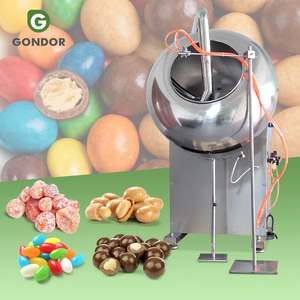เครื่องเคลือบช็อกโกแลตอุตสาหกรรมขนาดเล็กสำหรับอัลมอนด์ ลูกอม ถั่วลิสง แบบเคลือบผิวเรียบ - Product Image 1