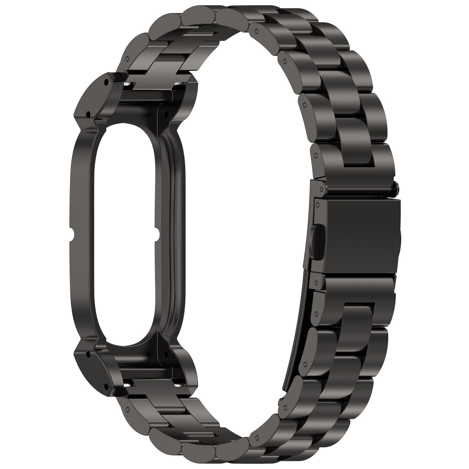 5# Bracelet en acier noir [à trois maillons]