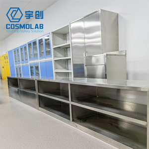 Armoire à chaussures en acier inoxydable sur mesure pour laboratoire hospitalier, casier de rangement, banc de changement de chaussures pour atelier de purification anti-poussière, résistant aux acides - Product Image 4