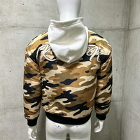 Blouson d'hiver rembourré camouflage personnalisé par le fabricant, coupe courte, zippé, style baseball, aviateur, avec capuche pour homme