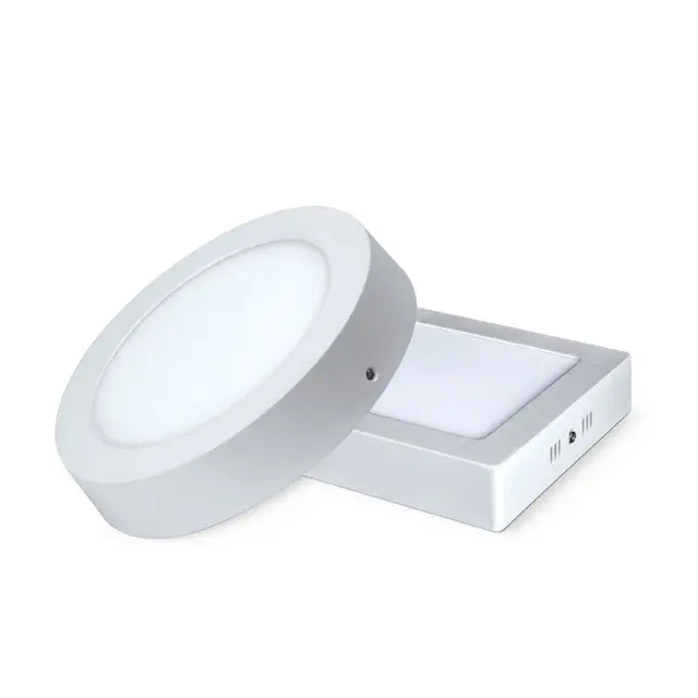 Distributor Lampu Downlight Komersial Lampu Dinding Pasang LED Panel Lampu Langit-langit Bulat Persegi 6W 12W 18W 24W Modern