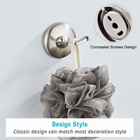 Ensemble d'accessoires de salle de bain rétro en acier inoxydable, porte-serviettes de bain antique de 24 pouces avec anneau porte-serviettes, finition argentée