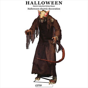 Novedad: Decoración Mecánica Eléctrica de Maggie el Ratón, Grande, Aterrador y Luminoso, para Halloween, Casa Embrujada o Parque de Atracciones - Product Image 5