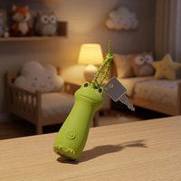 Lampe torche de camping USB rechargeable, design mignon de grenouille, lampe de poche LED portable, porte-clés, lumière d'urgence