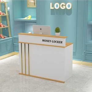 2026 NEW Small Front <b>Desk</b> Coffee bar Counter Counter Beauty Salon pink Reception Counter Boutique Coffee bar Counter - Product Image 1