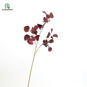 Искусственные осенние ветки листьев осины длинный стебель листвы растения оранжевые листья Спрей для вазы стол домашний коттедж украшение - Product Image 4