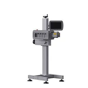 Co2 Lasermarkeermachine Voor Pet Pp Plastic Vervallen Datum Laserprintapparatuur Voor Waterflessen Voedingsdranklijn
