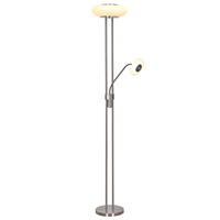 Lampe de sol d'angle de luxe avec variateur de lumière à bouton rotatif et lustre intégré pour salon intérieur