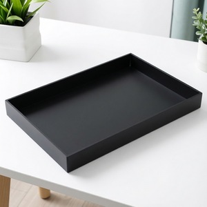 Acrylic <b>Storage</b> <b>Tray</b> Rectangle With Partitions Portable Desktop Organizer For Bathroom Countertop Use - Product Image 5