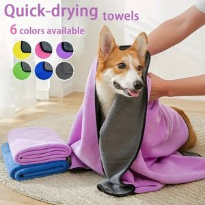 Super Absorbent Schnellt rockn endes Haustier Badet uch Übergroßes dickes Teddy Handtuch Atmungsaktives Muster Katzen-und Hunde reinigungs zubehör - Product Image 2