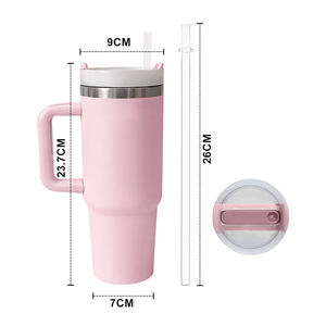 Custom Logo 30oz Tumbler with Handle <b>Bulk</b> Personalized Stainless Steel Double Wall Vacuum Insulated Travel Coffee Mug for Gifts - Product Image 4