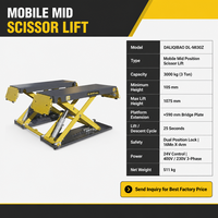 Plateforme élévatrice à ciseaux mobile DALIQIBAO DL-MI30Z 3T avec pompe hydraulique importée et commande 24V – Équipement de garage